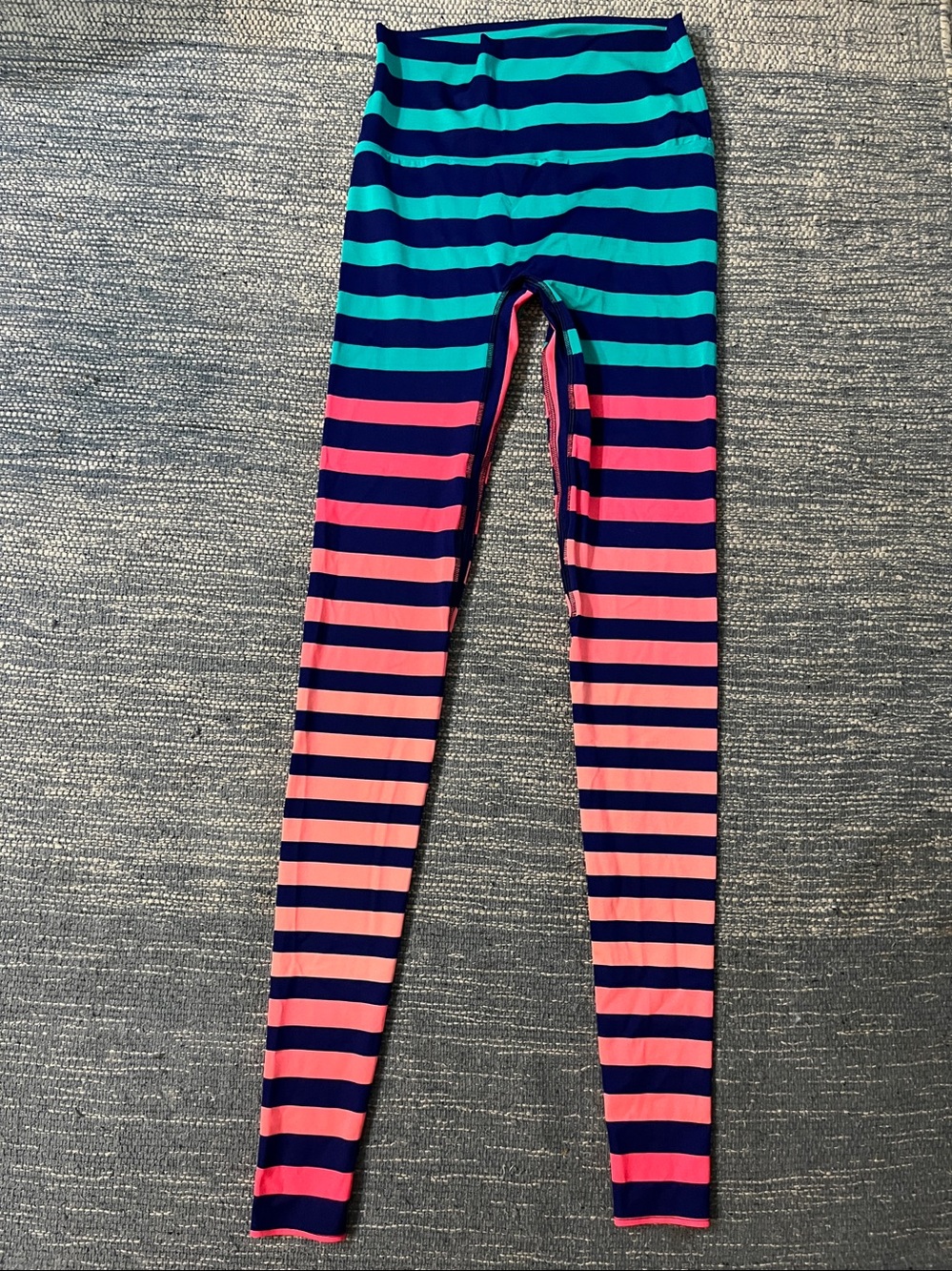 k.deer leggings size Large striped
